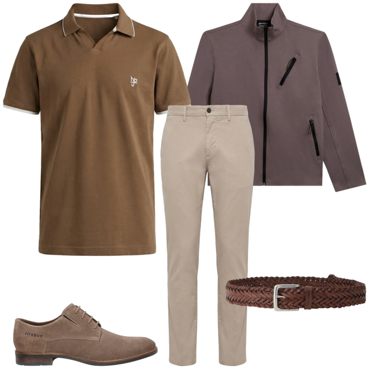 Outfit uomo - Guido. Stile Casual per Tutti i giorni. Abbinamento con pantaloni, polo, cinture, felpe, scarpe stringate.