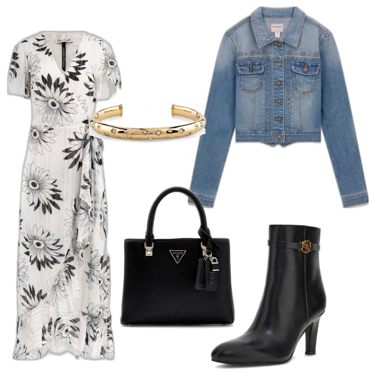 Outfit mujer - Bon Ton #3180. Estilo Bon Ton para Todos los días. Combinación con pulseras, bolsos de mano, vestidos largos, blazers, botas.