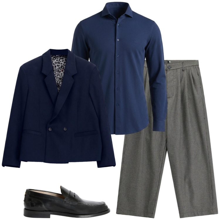 Outfit uomo - Total look #2469380. Stile Business/Elegante per Tutti i giorni. Abbinamento con scarpe stringate, camicie, giacche, pantaloni.