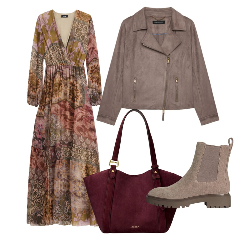 Outfit donna - L\'autunno è arrivato. Stile Casual per Ufficio. Abbinamento con vestiti lunghi, giacche, stivaletti, borse tote.