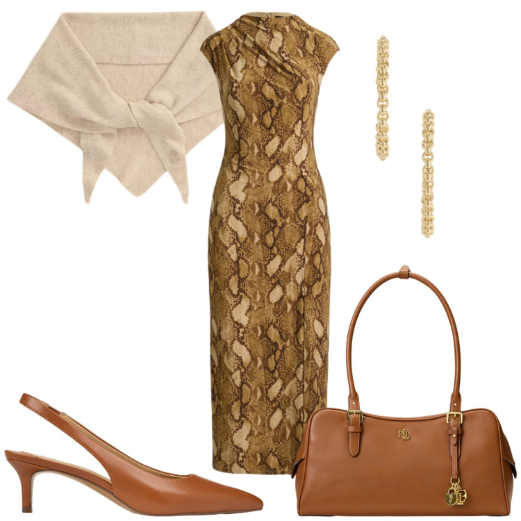 Outfit donna - Matrimonio inizio settembre. Stile Glamour per Cerimonia. Abbinamento con vestiti midi/longuette, borse a mano, décolleté, orecchini, sciarpe.