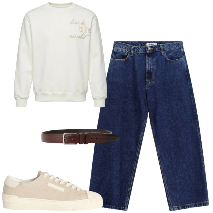 Outfit uomo - Settembre. Stile Casual per Tutti i giorni. Abbinamento con sneakers, jeans, felpe, cinture.