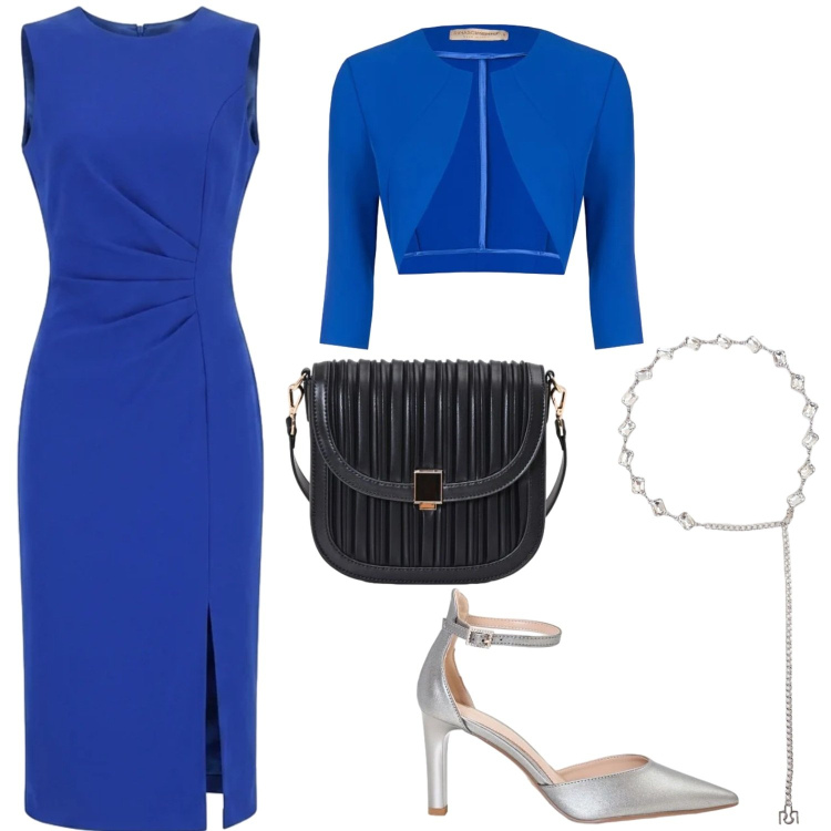Outfit donna - Total look #2469553. Abbinamento con vestiti midi/longuette, borse a tracolla, décolleté, cinture, blazer.