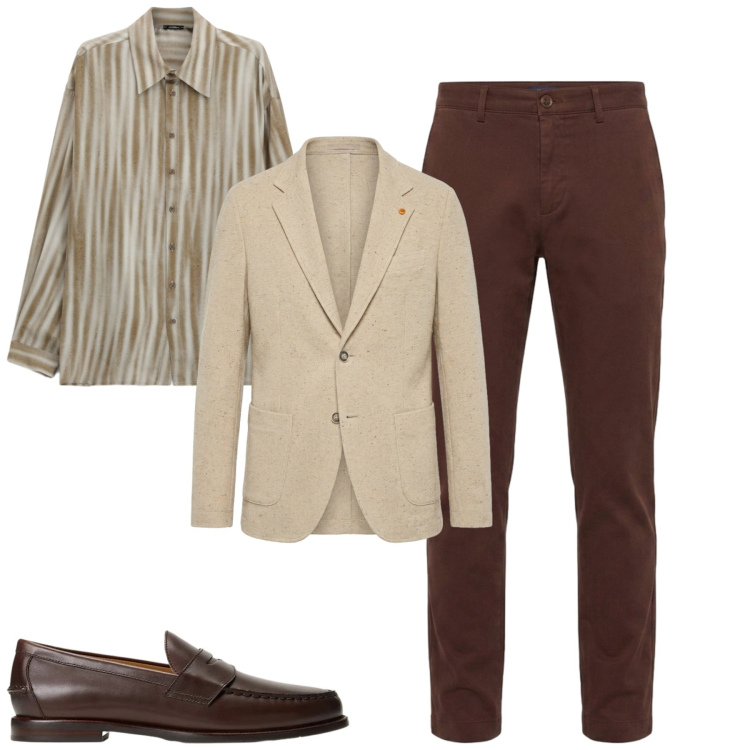 Outfit uomo - City. Stile Trendy per Tutti i giorni. Abbinamento con giacche, pantaloni, camicie, scarpe stringate.