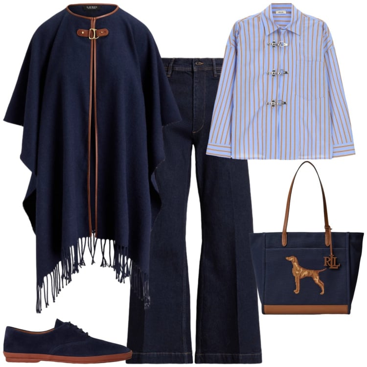 Outfit donna - Casual chic ufficio tempo libero. Stile Casual chic per Tutti i giorni. Abbinamento con camicie, sneakers, borse tote, jeans, cappe.