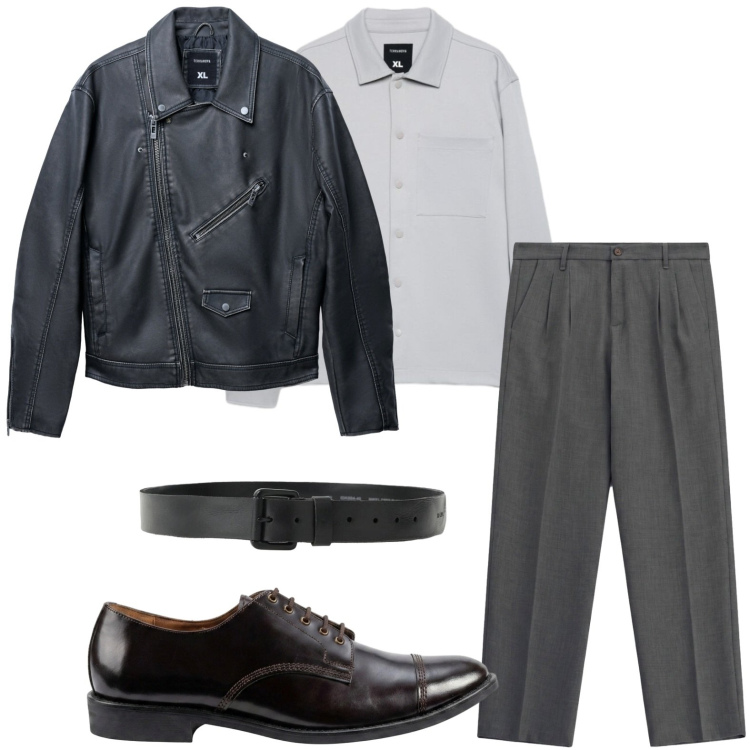 Outfit uomo - Stile urbano. Stile Urban per Tutti i giorni. Abbinamento con cinture, pantaloni, giacche, camicie, scarpe stringate.