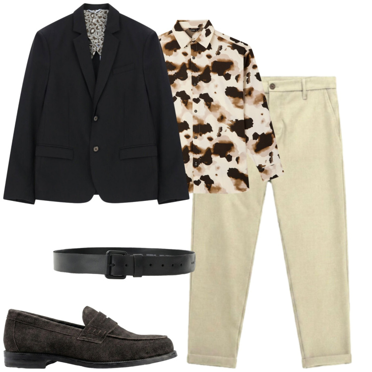 Outfit uomo - City. Stile Urban per Tutti i giorni. Abbinamento con giacche, pantaloni, cinture, camicie, scarpe stringate.