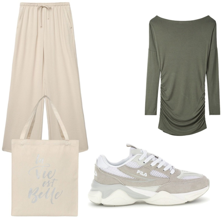 Outfit donna - Terranova Curvy Back To. Stile Casual per Tutti i giorni. Abbinamento con pantaloni, borse tote, vestiti corti, sneakers.