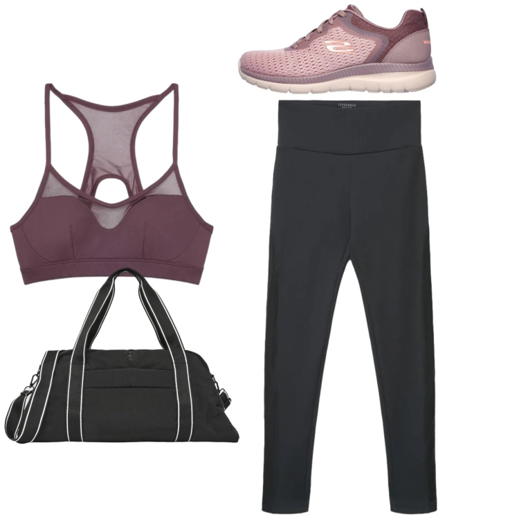 Outfit donna - Terranova - Active Collection FW26. Stile Sporty chic per Sport. Abbinamento con borse sportive, top sportivi, leggings sportivo, sneakers.