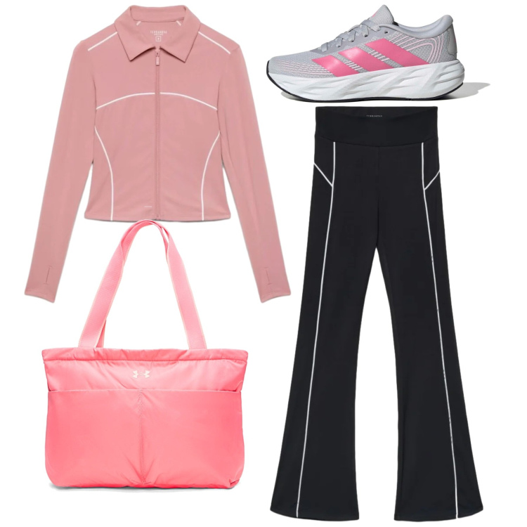 Outfit donna - Terranova - Active Collection FW26. Stile Basic per Sport. Abbinamento con felpe sportive, leggings sportivo, borse tote, sneakers.
