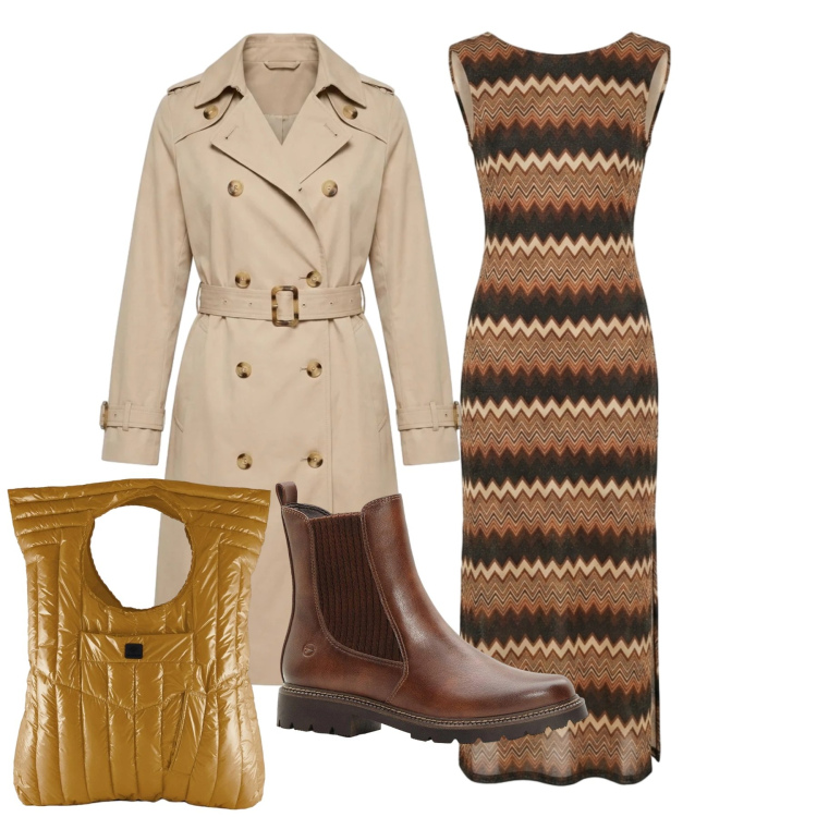 Outfit donna - Eleganza per il rientro - Focus Donna Cu. Stile Bon Ton per Tutti i giorni. Abbinamento con stivaletti, borse a mano, trench, vestiti lunghi.