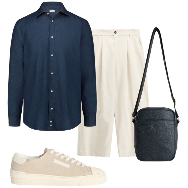 Outfit uomo - Total look #2470295. Stile Trendy per Serata speciale. Abbinamento con sneakers, borse sportive, pantaloni, camicie.