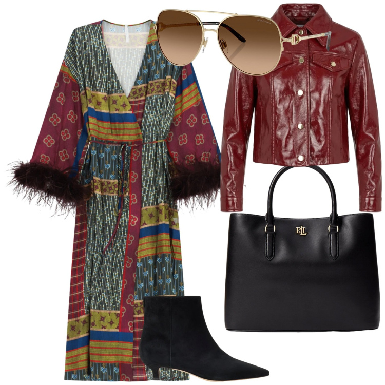Outfit donna - Accessori suede. per Serata fuori. Abbinamento con giacche, vestiti midi/longuette, borse a mano, occhiali da sole, stivaletti.