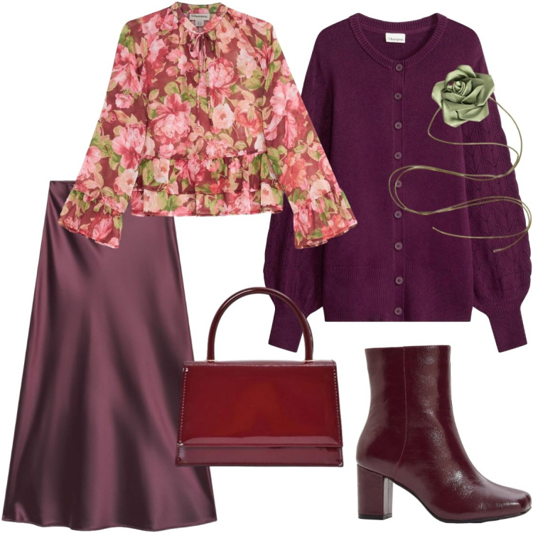 Outfit donna - Maxi cardigan. Stile Romantica per Tutti i giorni. Abbinamento con stivaletti, bluse, cardigans, gonne lunghe, borse a mano, collane.
