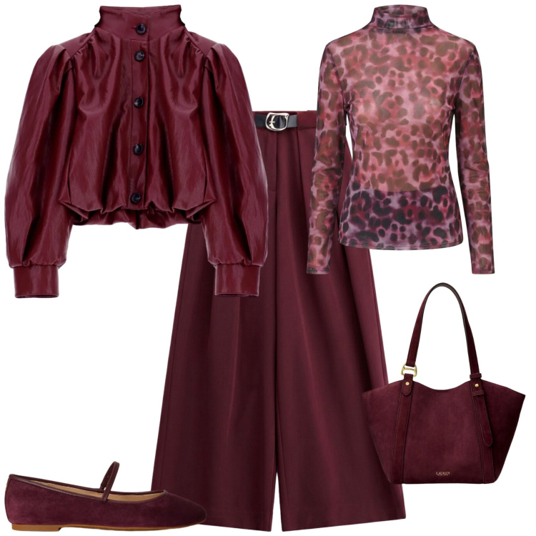 Outfit donna - Casual chic ufficio tempo libero. Stile Chic per Tutti i giorni. Abbinamento con pantaloni a palazzo, giacche, t-shirt, borse tote, ballerine.
