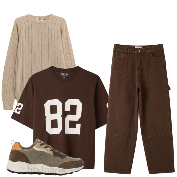Outfit uomo - Ottantadue. Stile Casual per Sport. Abbinamento con sneakers, maglieria, pantaloni, t-shirt.