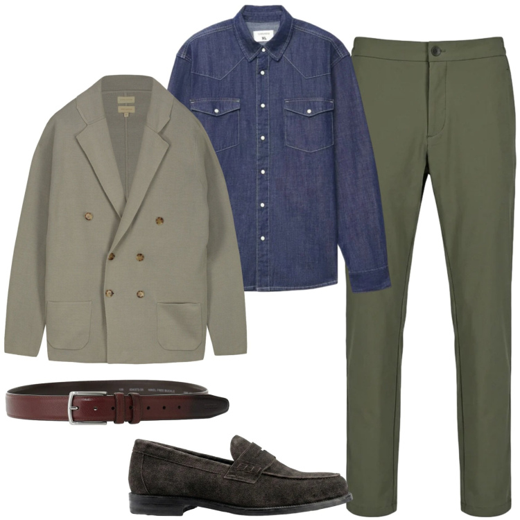 Outfit uomo - Urban september!. Stile Urban per Ufficio. Abbinamento con cinture, cardigans, scarpe stringate, pantaloni, camicie.