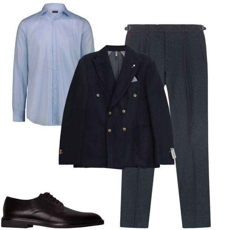 Outfit uomo - City. Stile Business/Elegante per Tutti i giorni. Abbinamento con giacche, scarpe stringate, camicie, jeans.