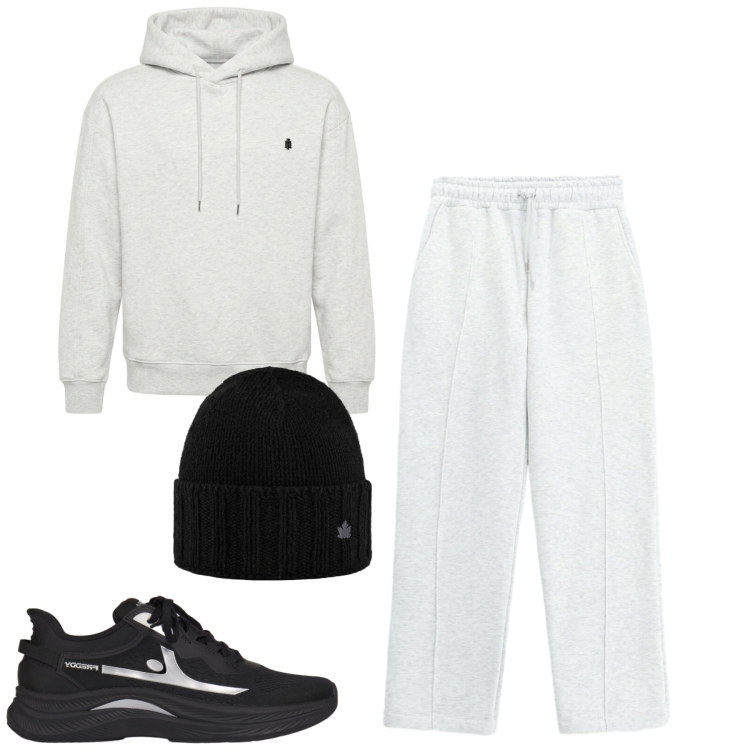 Outfit uomo - Imperial. Stile Casual per Tutti i giorni. Abbinamento con pantaloni, felpe con cappuccio, sneakers, cappelli.