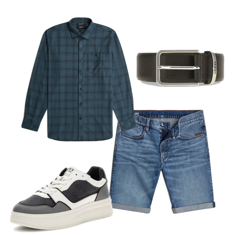 Outfit hombre - Urban style. Estilo Urban para Todos los días. Combinación con sneakers, shorts, camisas, cinturones.