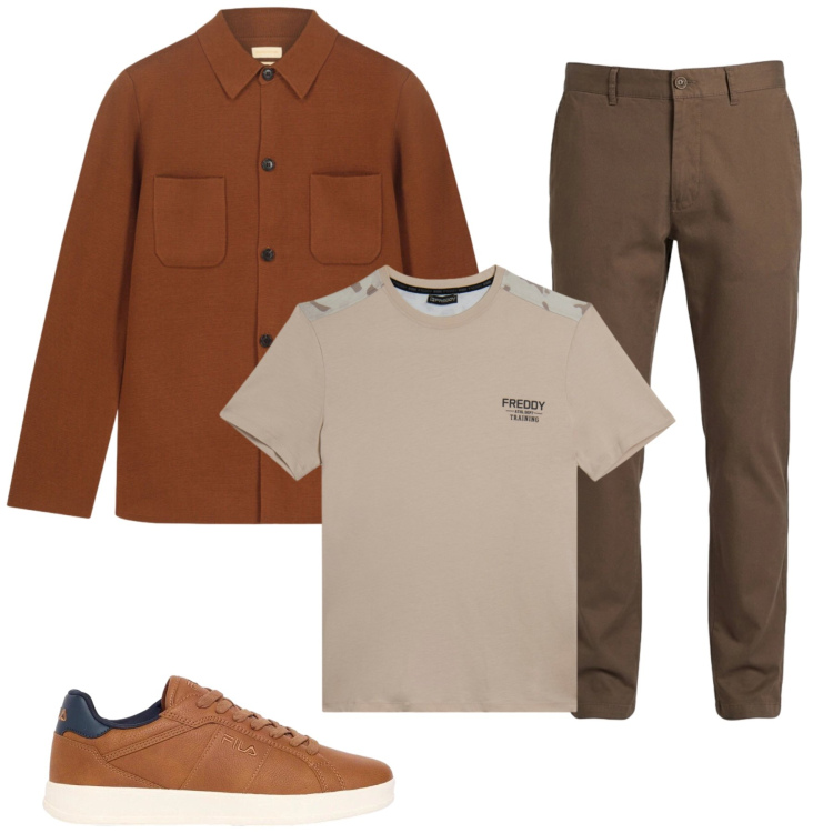 Outfit uomo - Total look #2471332. Stile Casual per Tutti i giorni. Abbinamento con sneakers, pantaloni, cappotti, t-shirt.