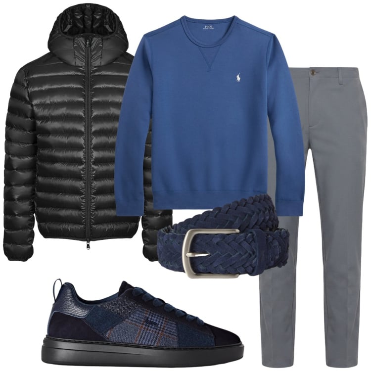 Outfit uomo - Total look #2471343. Stile Casual per Tutti i giorni. Abbinamento con sneakers, pantaloni, cinture, bomber, felpe.