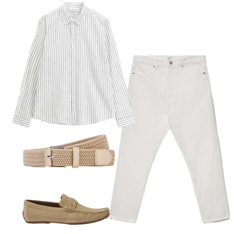 Outfit uomo - Total look #2471368. Stile Business/Elegante per Serata speciale. Abbinamento con cinture, scarpe stringate, camicie, jeans.