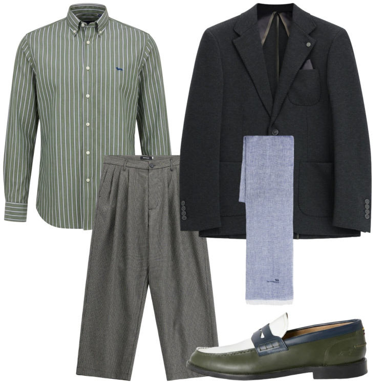Outfit uomo - uNa festA Importante. Stile Business/Elegante per Serata speciale. Abbinamento con camicie, sciarpe, scarpe stringate, pantaloni, giacche.