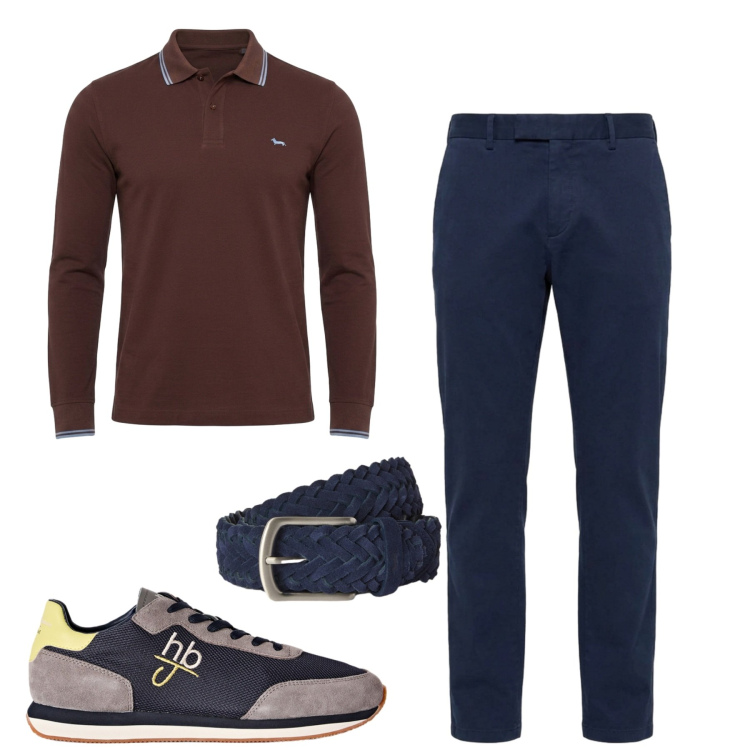 Outfit uomo - Total look #2471683. Stile Casual per Tutti i giorni. Abbinamento con sneakers, polo, cinture, pantaloni.
