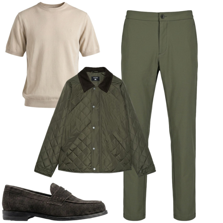 Outfit uomo - Total look #2471687. Stile Urban per Tutti i giorni. Abbinamento con t-shirt, scarpe stringate, pantaloni, giacche.