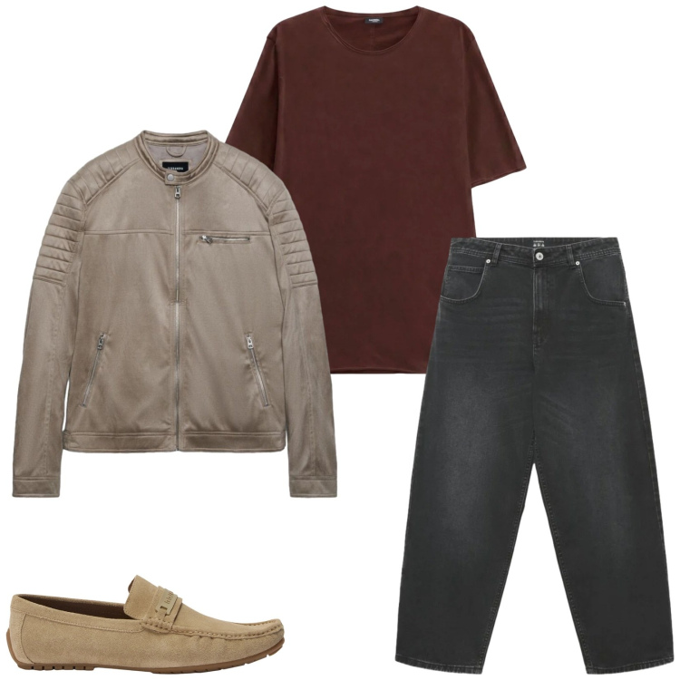 Outfit uomo - Total look #2471696. Stile Trendy per Tutti i giorni. Abbinamento con scarpe stringate, t-shirt, giacche, jeans.