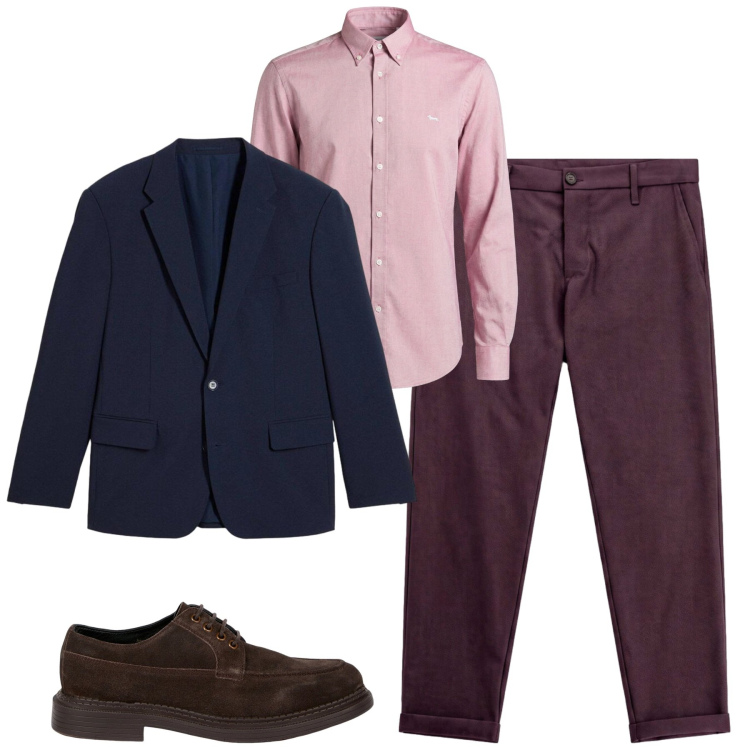 Outfit uomo - City. Stile Trendy per Tutti i giorni. Abbinamento con giacche, camicie, pantaloni, scarpe stringate.
