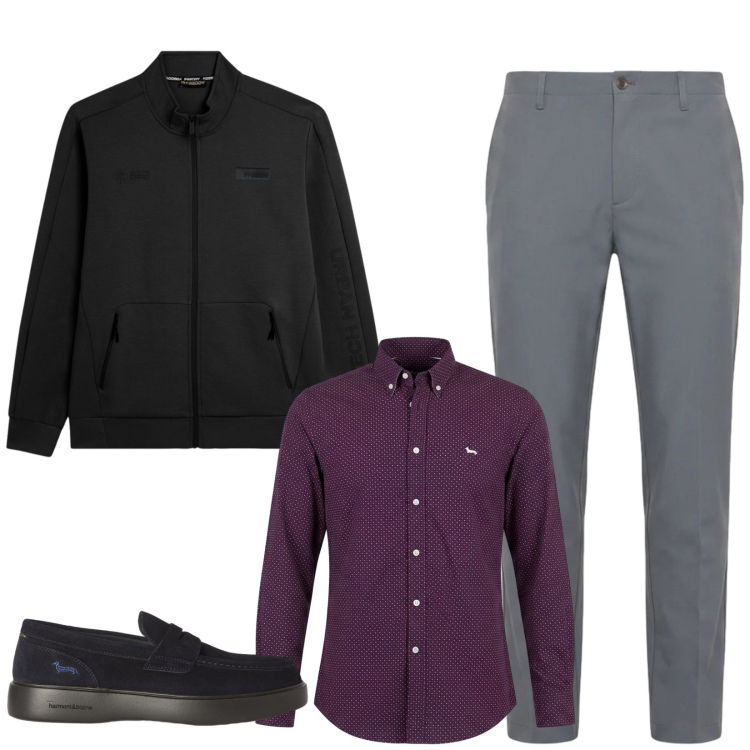 Outfit uomo - Total look #2471720. Stile Business/Elegante per Ufficio. Abbinamento con scarpe stringate, pantaloni, camicie, felpe.