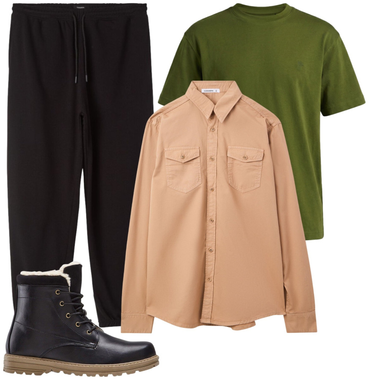 Outfit uomo - Ivan. Stile Casual per Ufficio. Abbinamento con stivali e stivaletti, t-shirt, camicie, pantaloni.