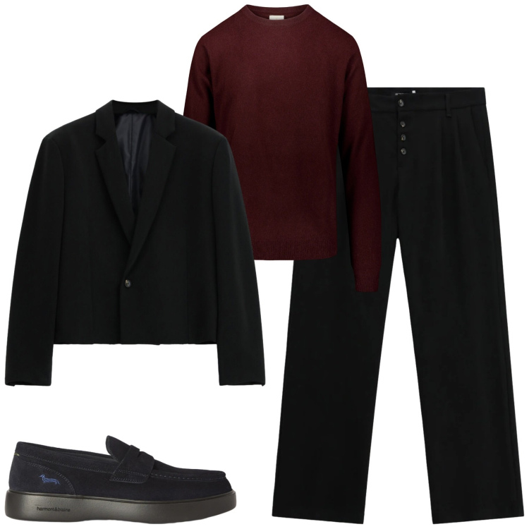 Outfit uomo - City. Stile Urban per Tutti i giorni. Abbinamento con scarpe stringate, pantaloni, giacche, maglieria.