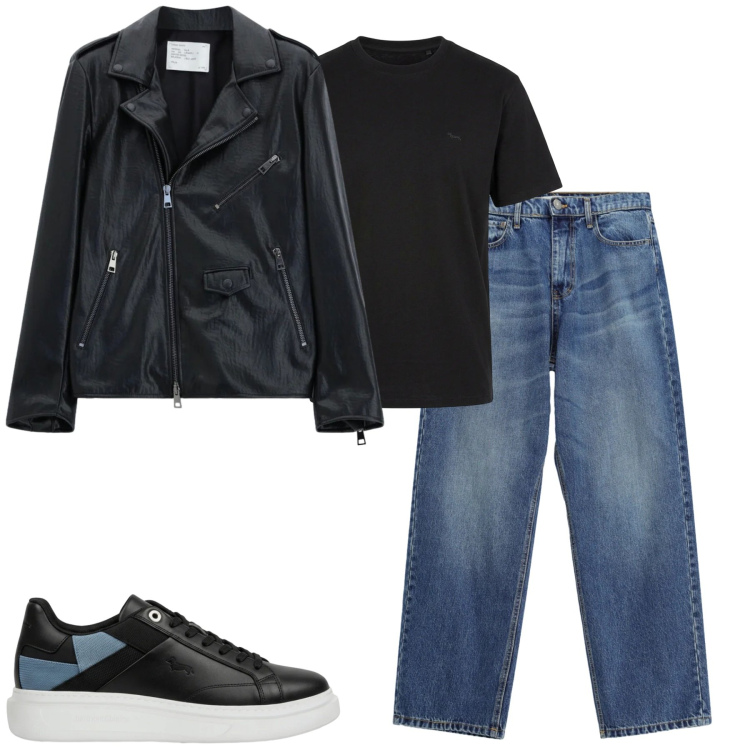 Outfit uomo - Settembre. Stile Casual per Tutti i giorni. Abbinamento con t-shirt, sneakers, giacche, jeans.