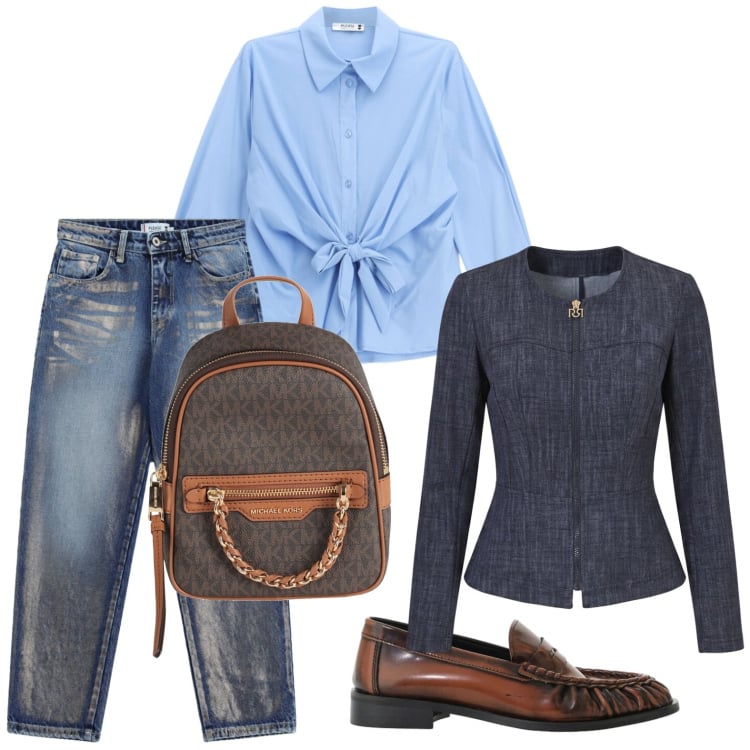 Outfit donna - Scarpe stringate. Stile Casual per Tutti i giorni. Abbinamento con zaini, mocassini, blazer, jeans, camicie.