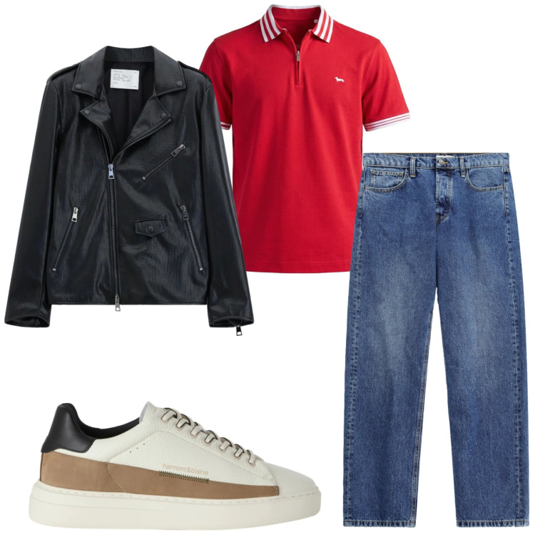 Outfit uomo - Total look #2471858. Stile Casual per Tutti i giorni. Abbinamento con polo, sneakers, giacche, jeans.