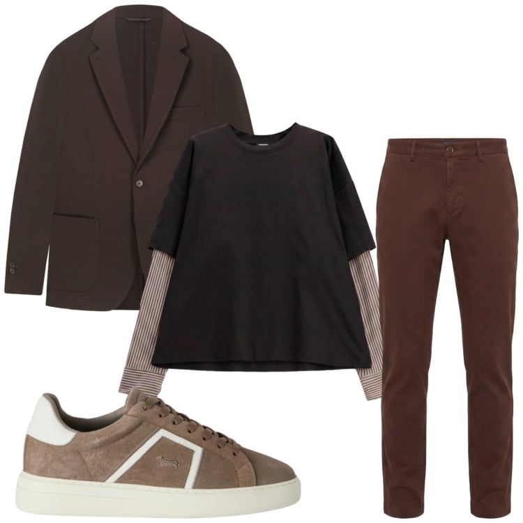Outfit uomo - Total look #2471860. Stile Casual per Tutti i giorni. Abbinamento con sneakers, pantaloni, t-shirt, giacche.