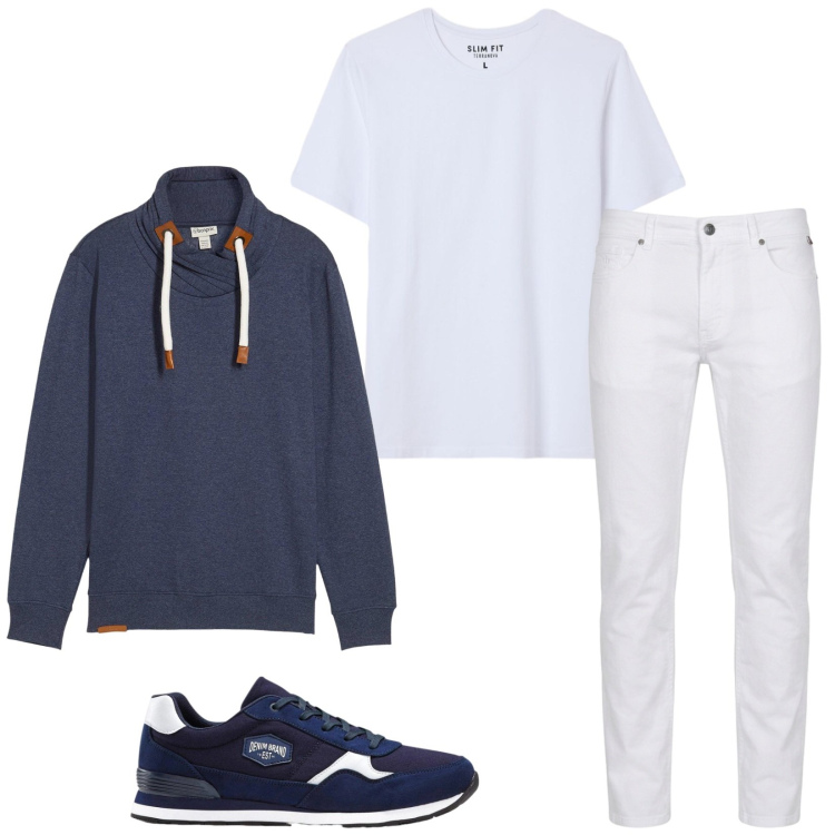 Outfit uomo - Total look #2471861. Stile Casual per Tutti i giorni. Abbinamento con sneakers, felpe, pantaloni, t-shirt.