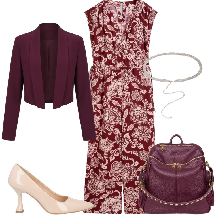 Outfit donna - Miranda. Stile Casual chic per Tutti i giorni. Abbinamento con décolleté, tute, blazer, cinture, zaini.