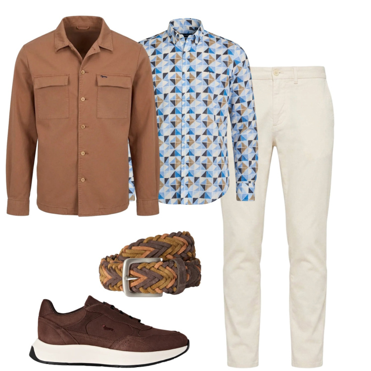 Outfit uomo - Neutrone terracotta. Stile Casual per Tutti i giorni. Abbinamento con sneakers, pantaloni, cappotti, camicie, cinture.