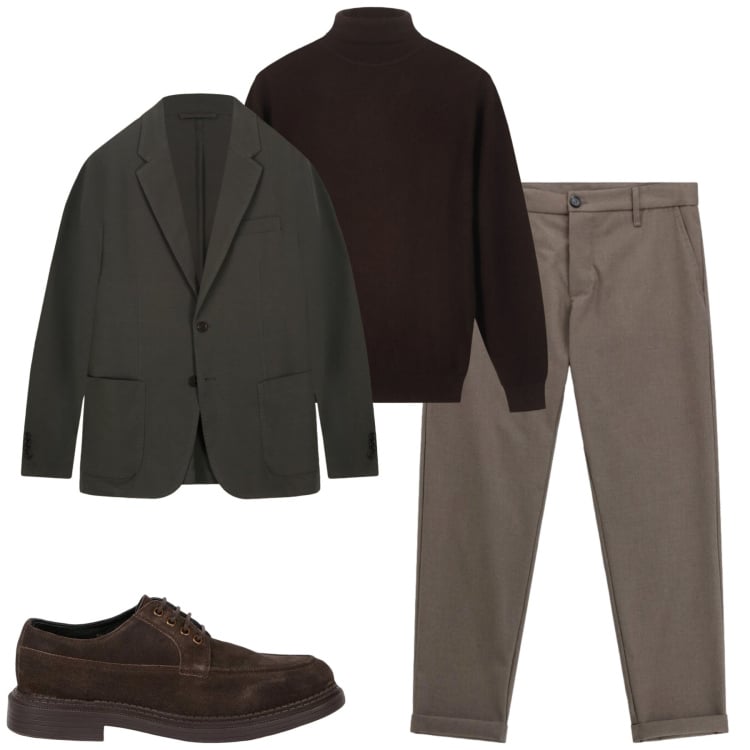 Outfit uomo - City. Stile Urban per Tutti i giorni. Abbinamento con pantaloni, scarpe stringate, giacche, pullovers.