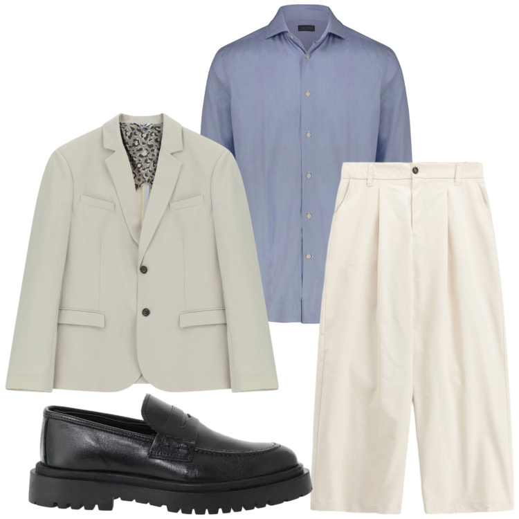 Outfit uomo - Total look #2472509. Stile Business/Elegante per Ufficio. Abbinamento con pantaloni, scarpe stringate, giacche, camicie.