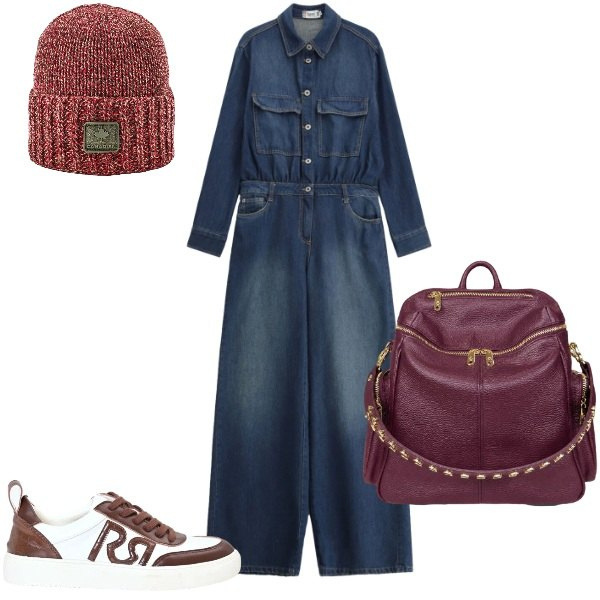 Outfit donna - Back to school. Stile Urban per Scuola/Università. Abbinamento con sneakers, tute, zaini, berretti.