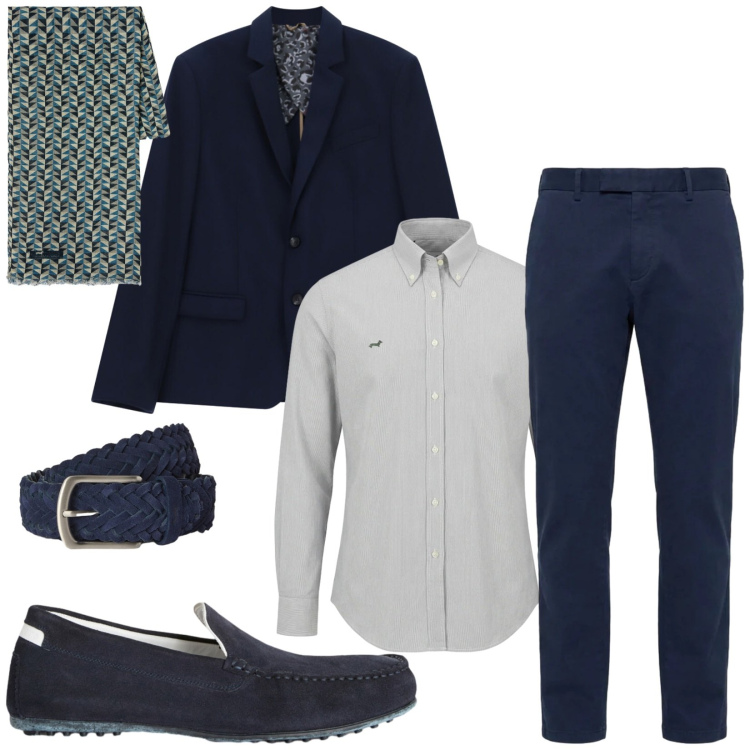 Outfit uomo - Total look #2472553. Stile Business/Elegante per Serata speciale. Abbinamento con scarpe stringate, sciarpe, camicie, cinture, pantaloni, giacche.