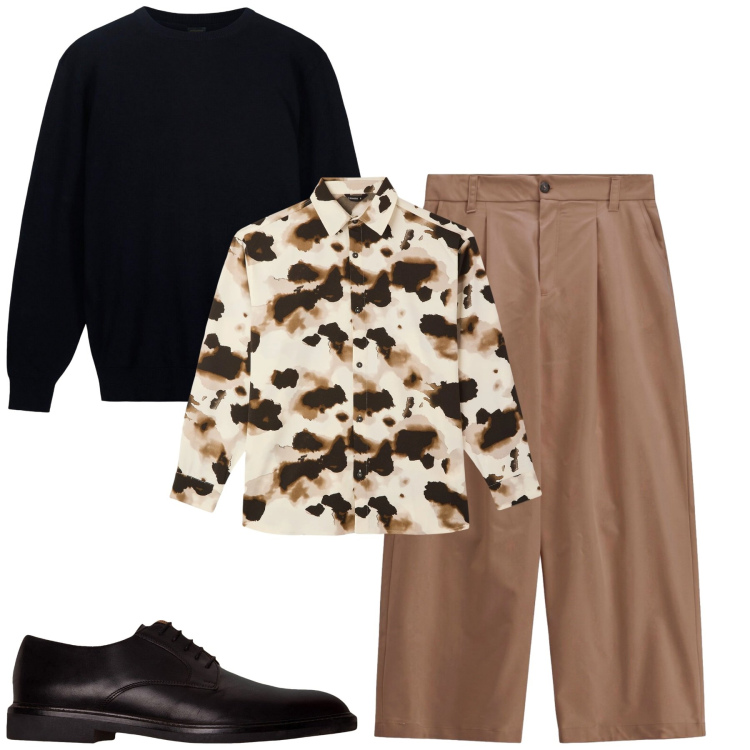 Outfit uomo - Total look #2472568. Stile Urban per Tutti i giorni. Abbinamento con pantaloni, scarpe stringate, maglieria, camicie.