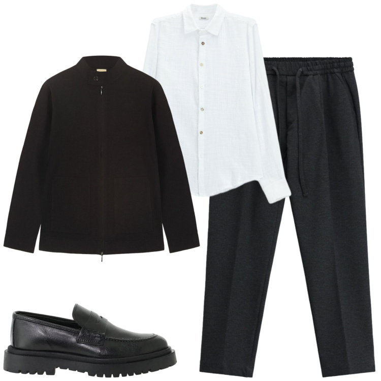 Outfit uomo - City. Stile Urban per Tutti i giorni. Abbinamento con camicie, scarpe stringate, pantaloni, giacche.