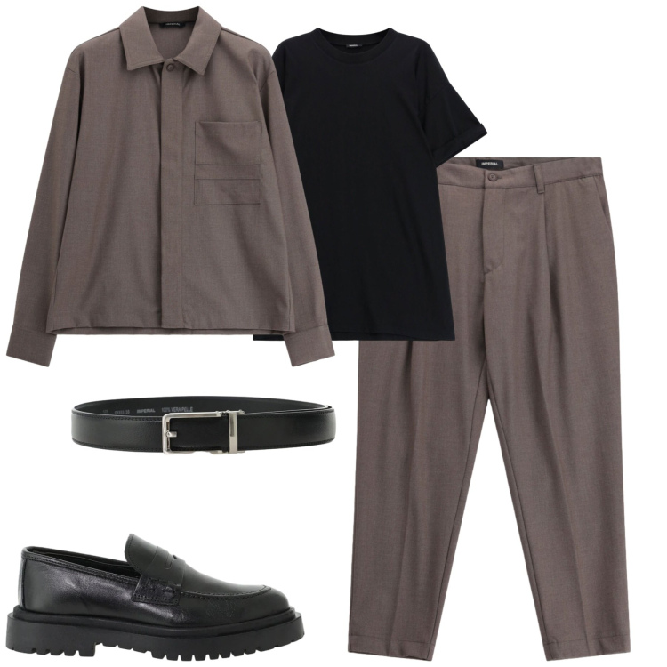 Outfit uomo - City. Stile Urban per Tutti i giorni. Abbinamento con pantaloni, scarpe stringate, cappotti, t-shirt, cinture.
