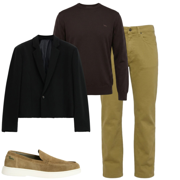 Outfit uomo - Total look #2472776. Stile Urban per Tutti i giorni. Abbinamento con jeans, maglieria, scarpe stringate, giacche.